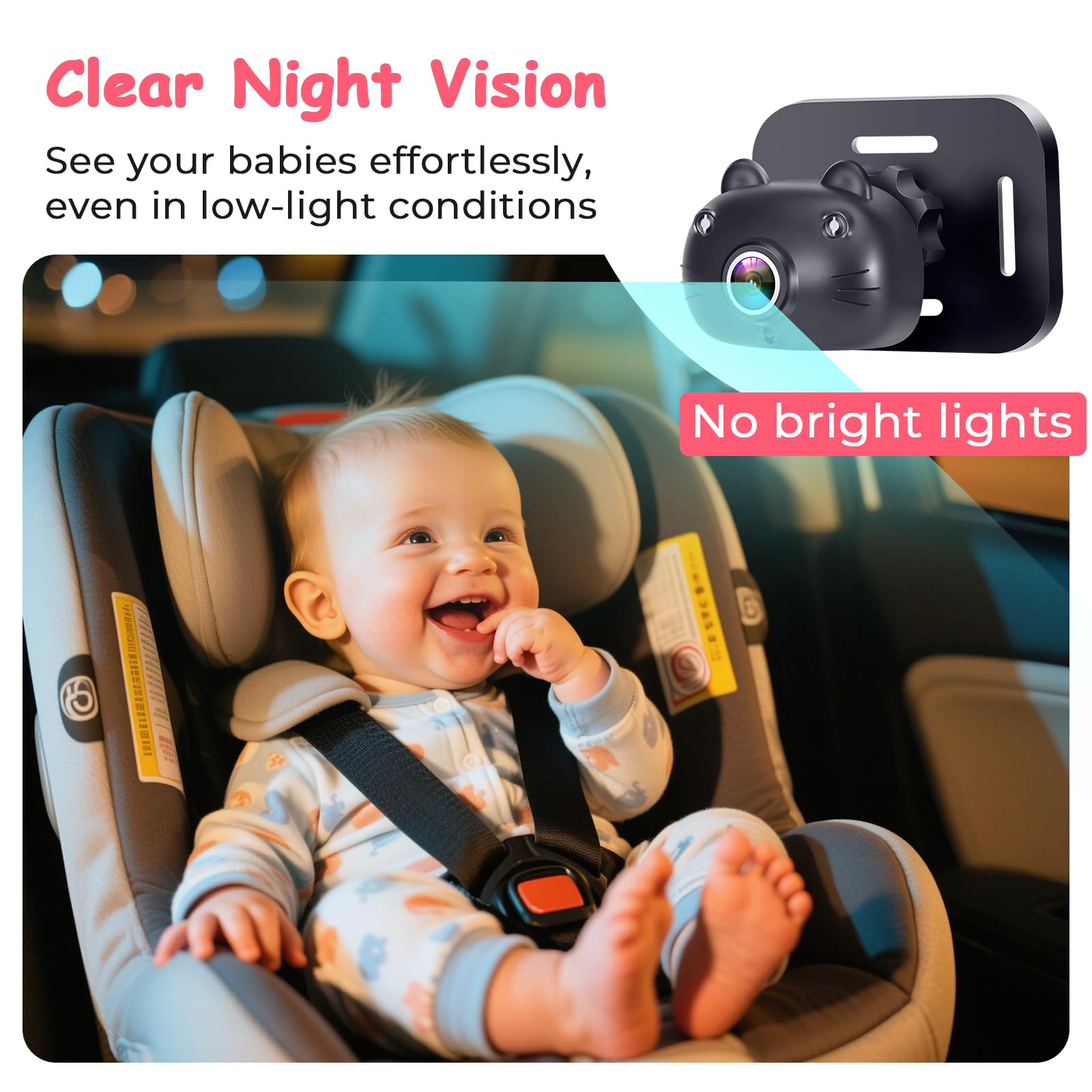 Befumly 360-degree rotatable backseat cameras offer flexible viewing angles for better coverage.