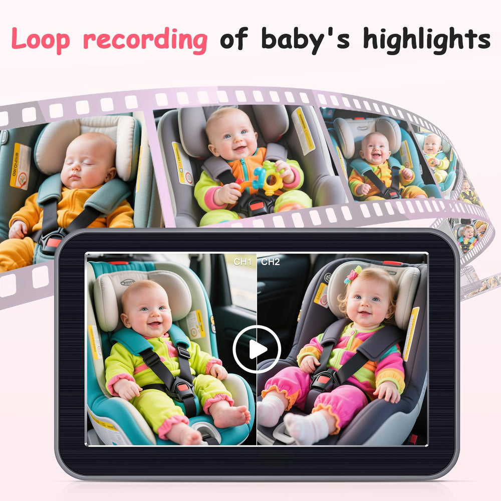 Befumly night vision camera keeps your kids visible in low light during drives.