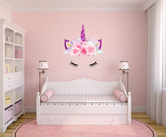 BEHARCOLORS 20x22 unicorn wall sticker in pink for instant room charm.