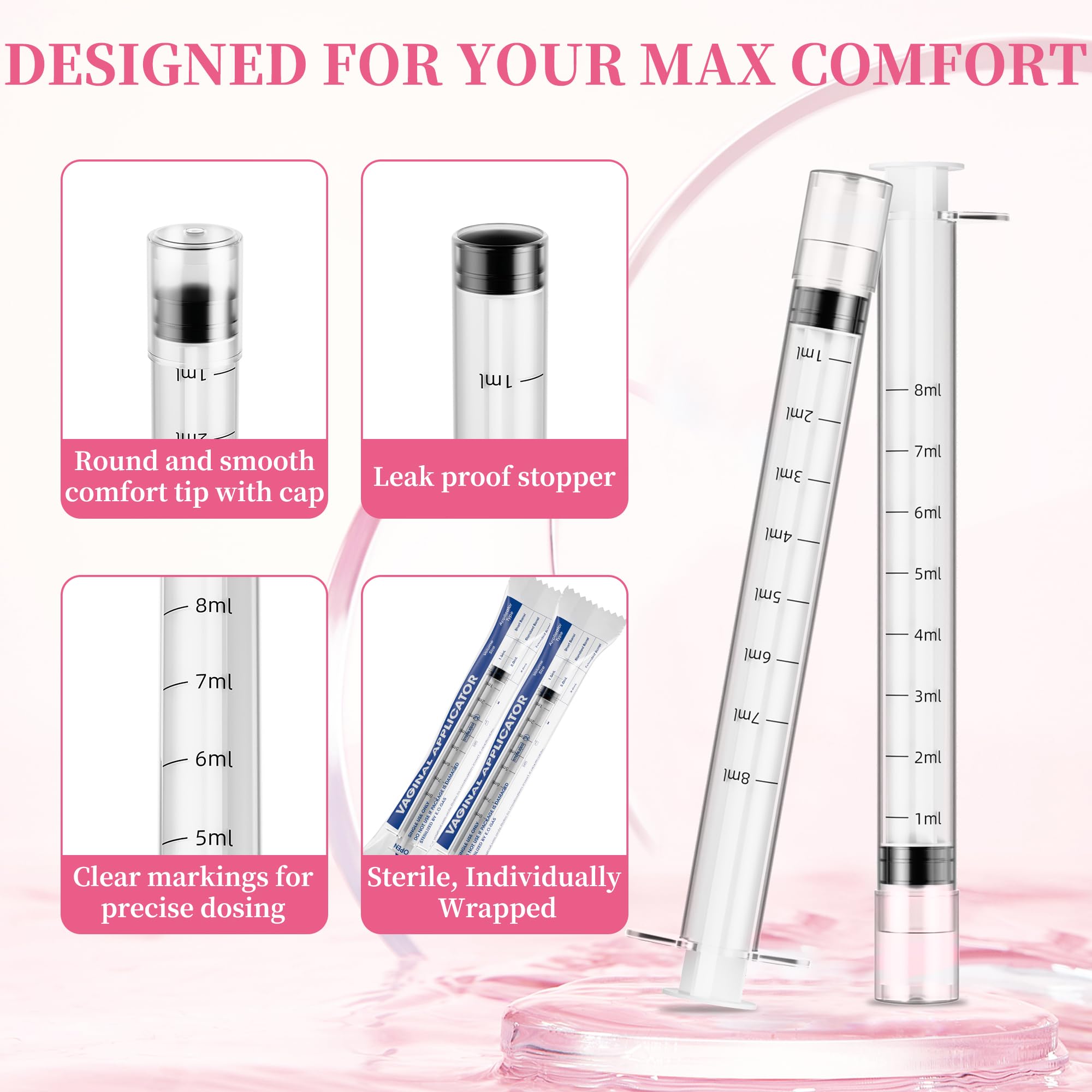 BeHerk applicator with smooth tip for comfortable insertion