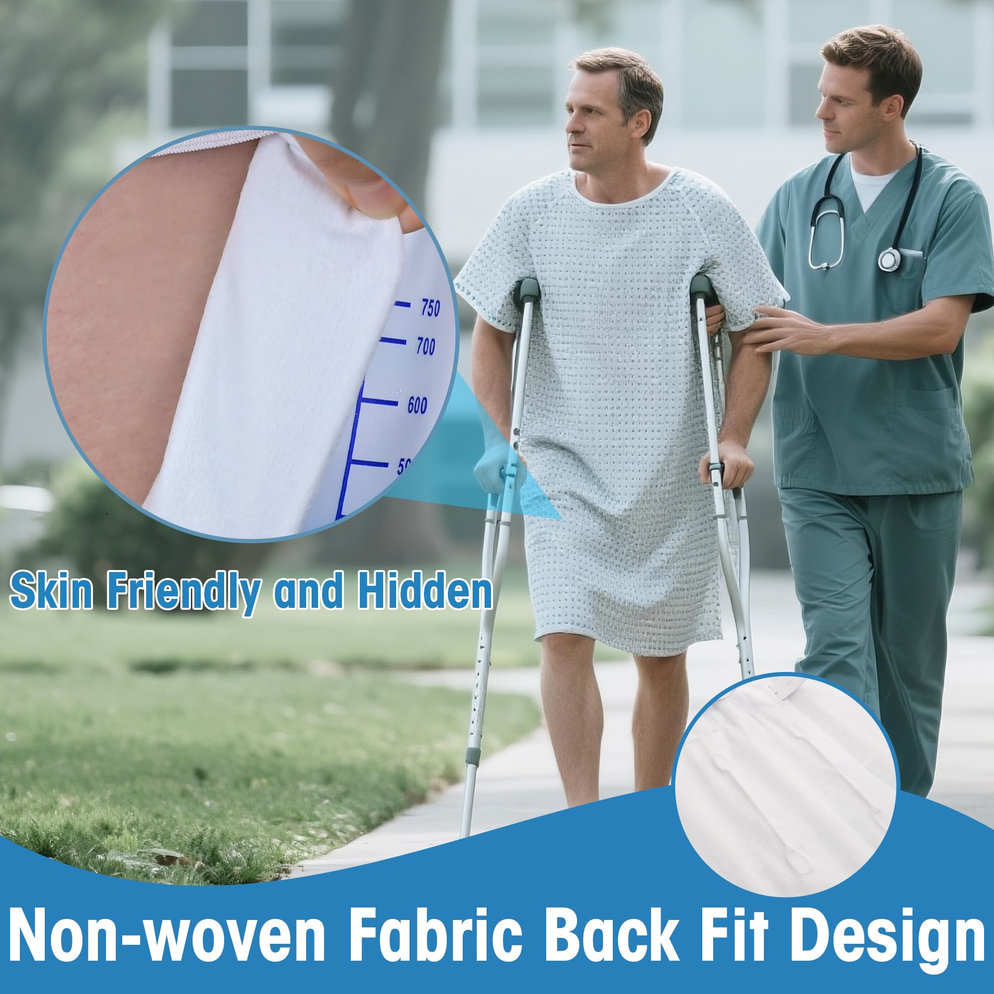 BeHerk non-woven back fit design for discreet under-clothes use.