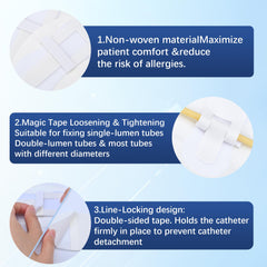 BeHerk non-irritating adhesive demonstrates skin-friendly catheter support.