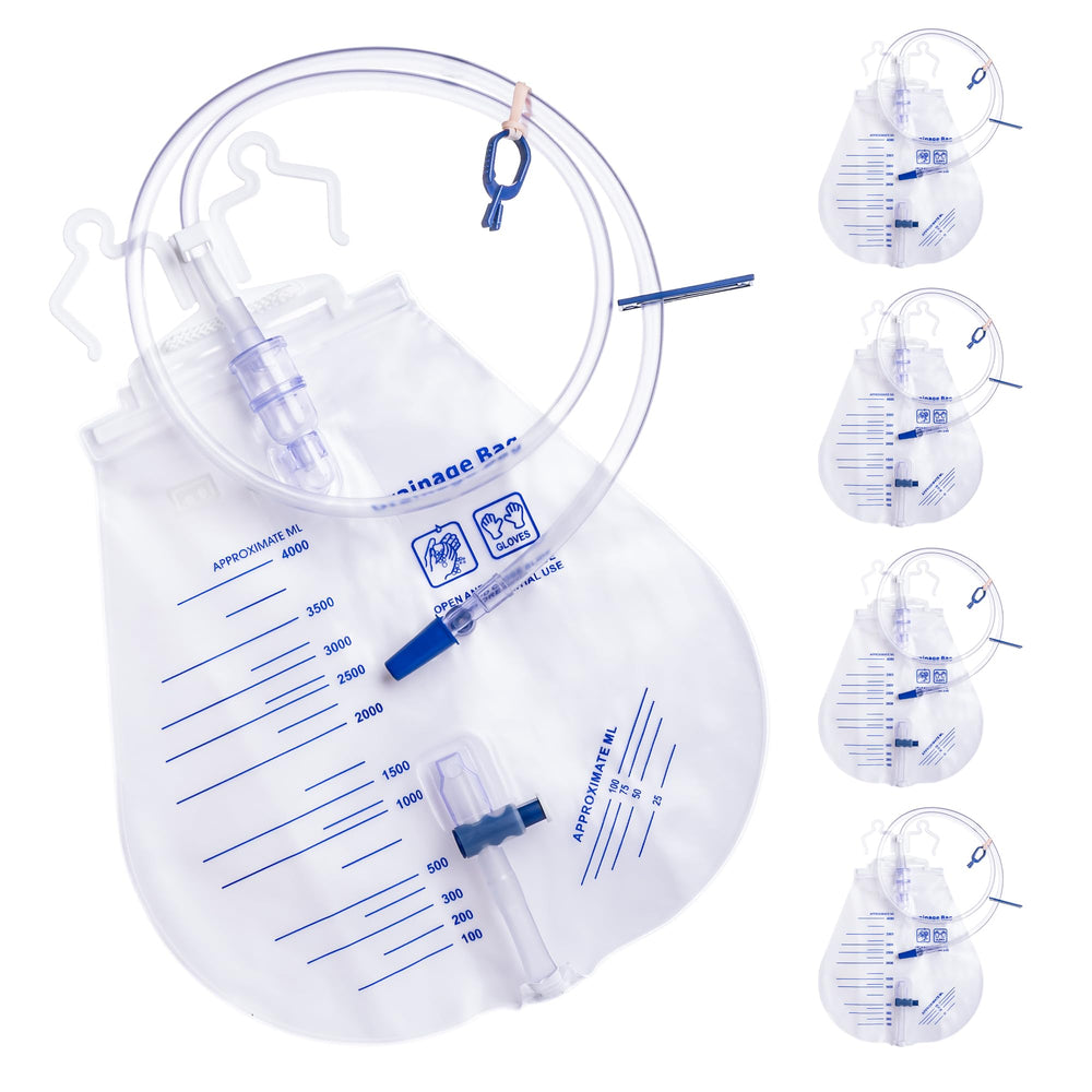 BeHerk 4000ml urinary drainage bag with anti-reflux chamber for reliable drainage.