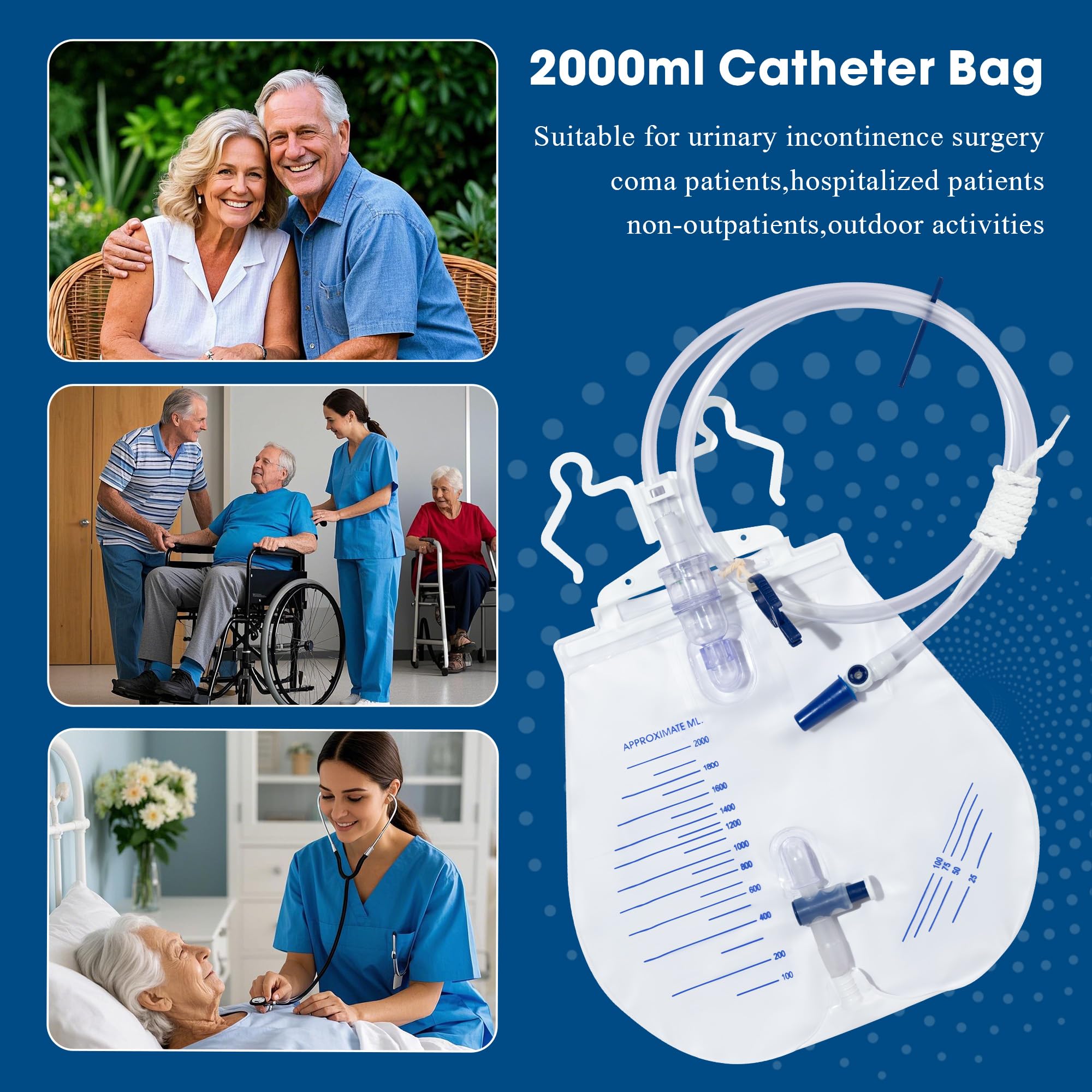 BeHerk bag with one-hand operable drain valve for simple emptying.