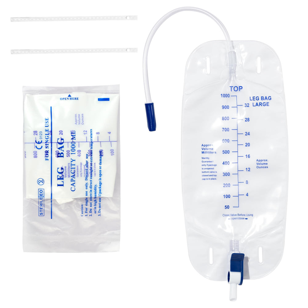 BeHerk 1000ml urinary bag in a 10-pack for reliable catheter drainage.