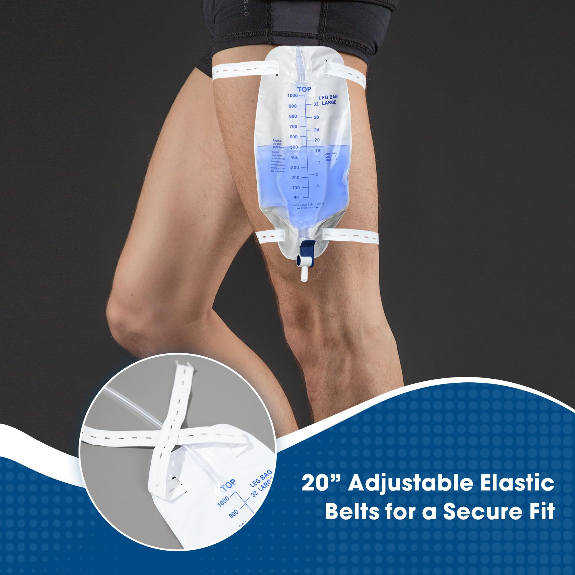 BeHerk 18-inch drainage tube supports smooth urine flow.