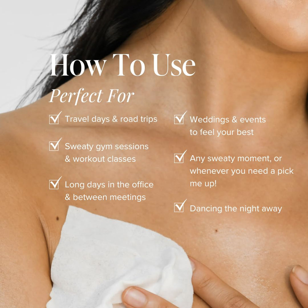 Beia pH balance wipes help maintain comfortable skin during daily activities.