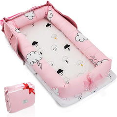 Beiara baby lounger with breathable cotton for cool, comfy naps
