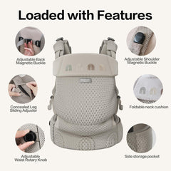 BEIESTATE Rainbow Carrier in breathable mesh fabric for comfort