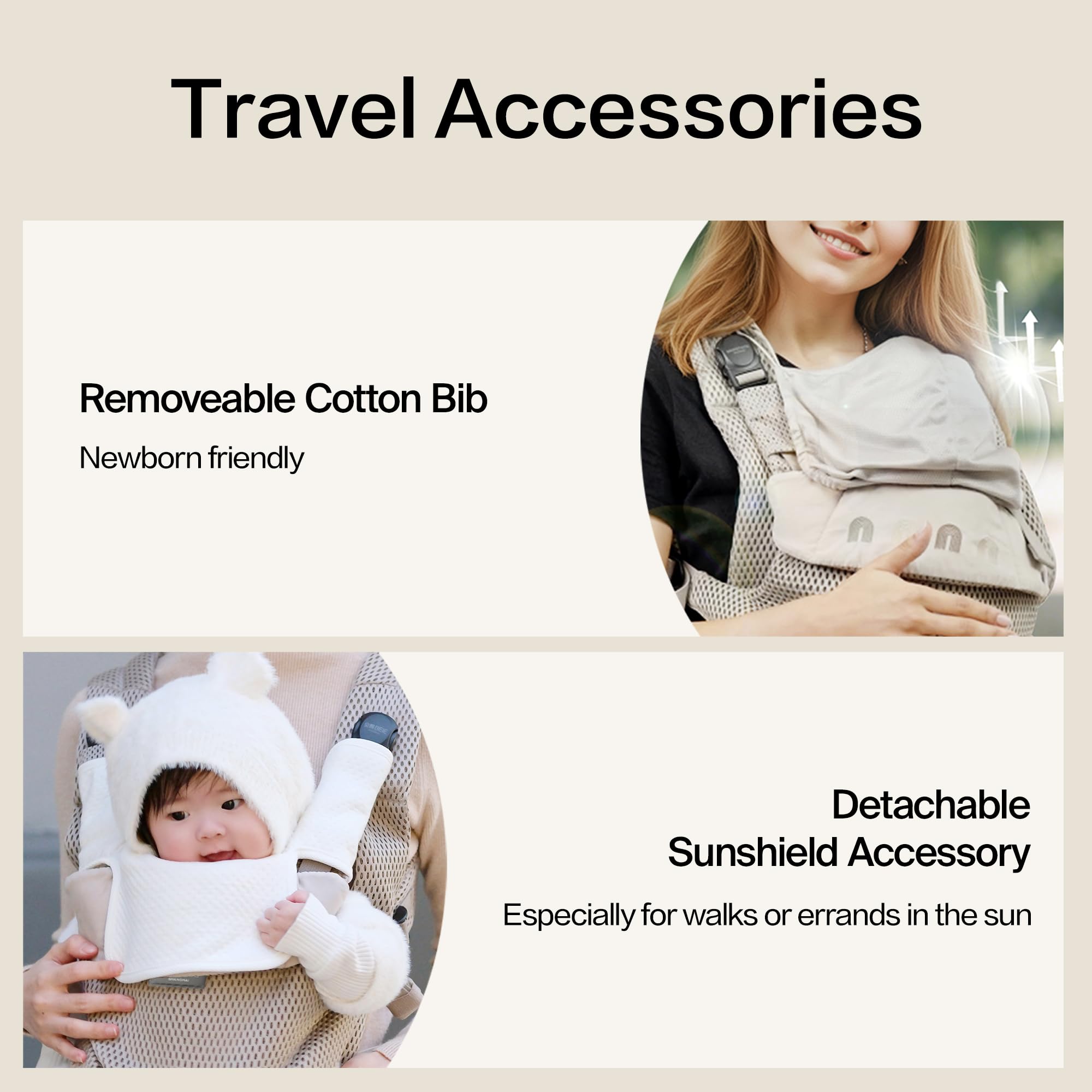 BEIESTATE Rainbow Carrier highlighting enhanced lumbar support