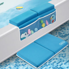 beiens bath kneeler elbow rest blue shows cushioned comfort for knees and elbows during bath time