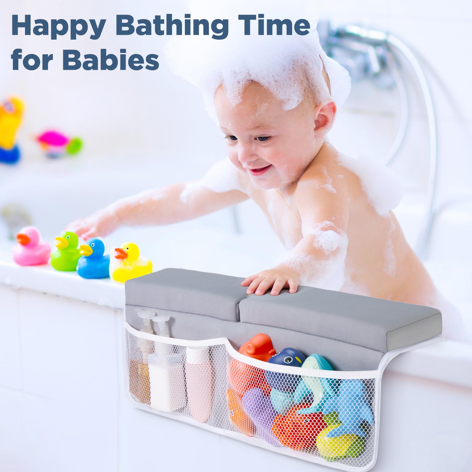Beiens bath kneeler in use with a child during bath time