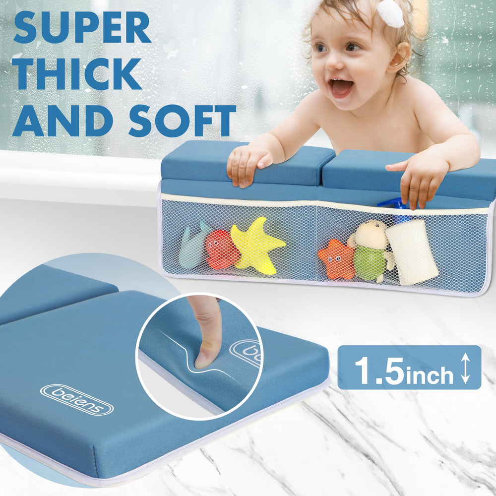 Beiens non-slip suction cups securing the kneeler in the tub