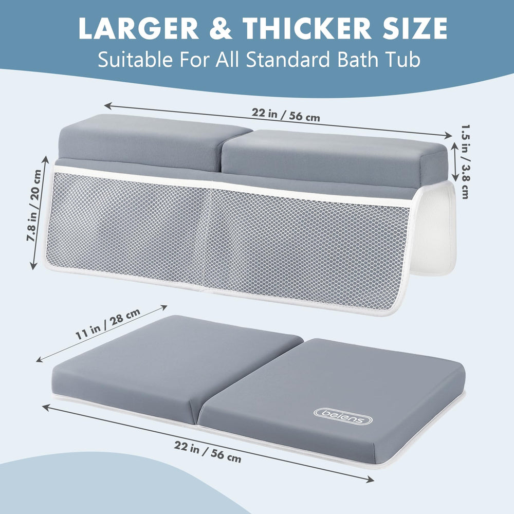 beiens six suction cups keep the pad firmly in place during baths