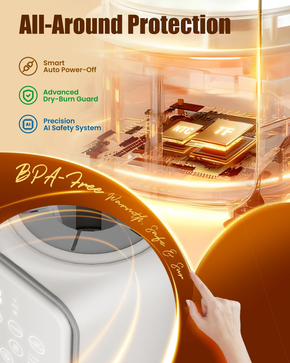 Beikuer wide compatibility with glass, silicone, and plastic bottles.