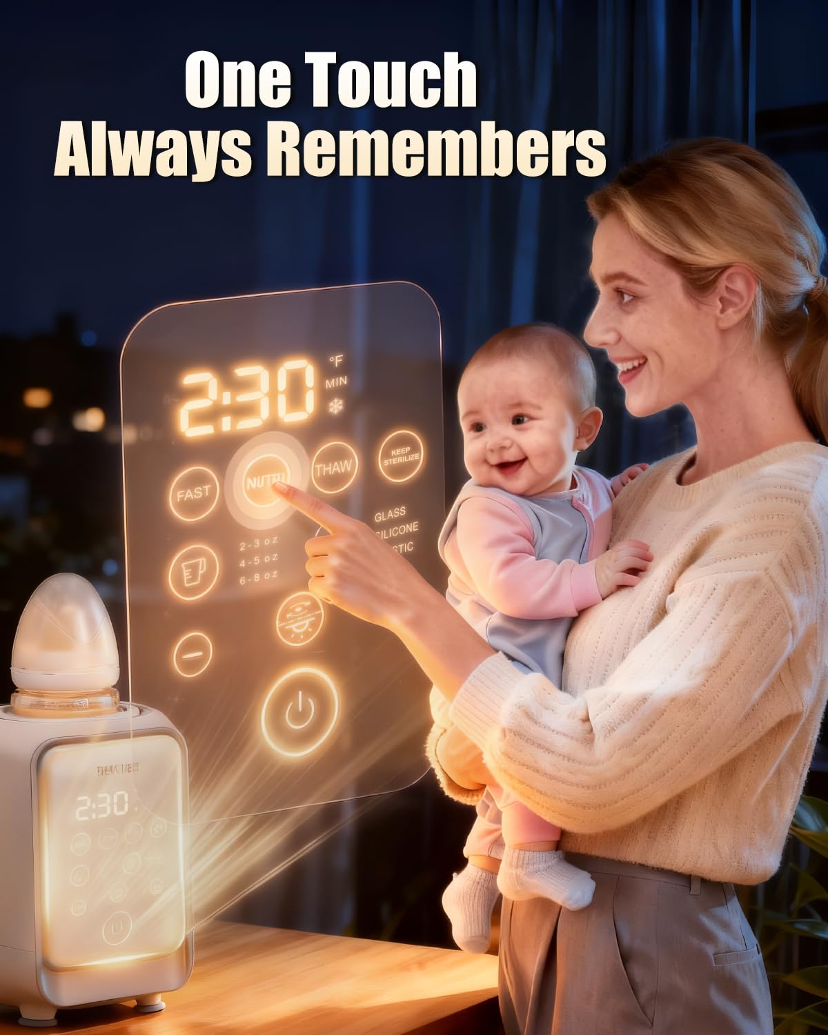 Beikuer memory function recalls last settings for quick feeding.