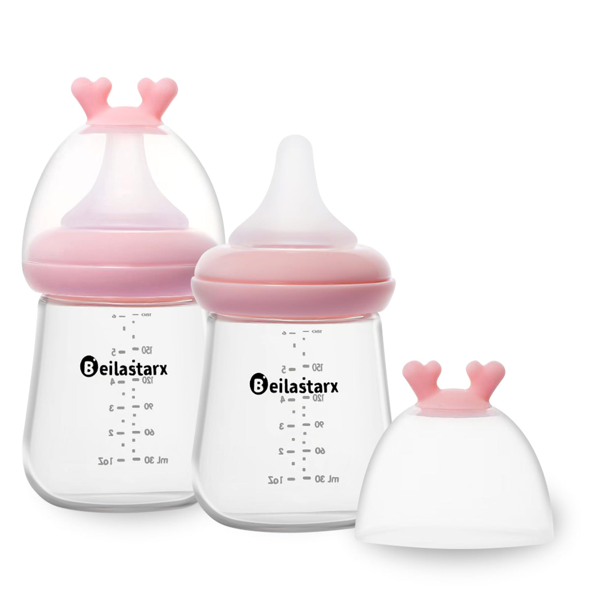Beilastarx glass baby bottle anti colic design supports comfortable feeding