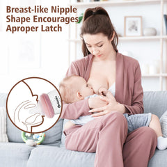 Beilastarx natural response nipple mimics breastfeeding for paced feeding