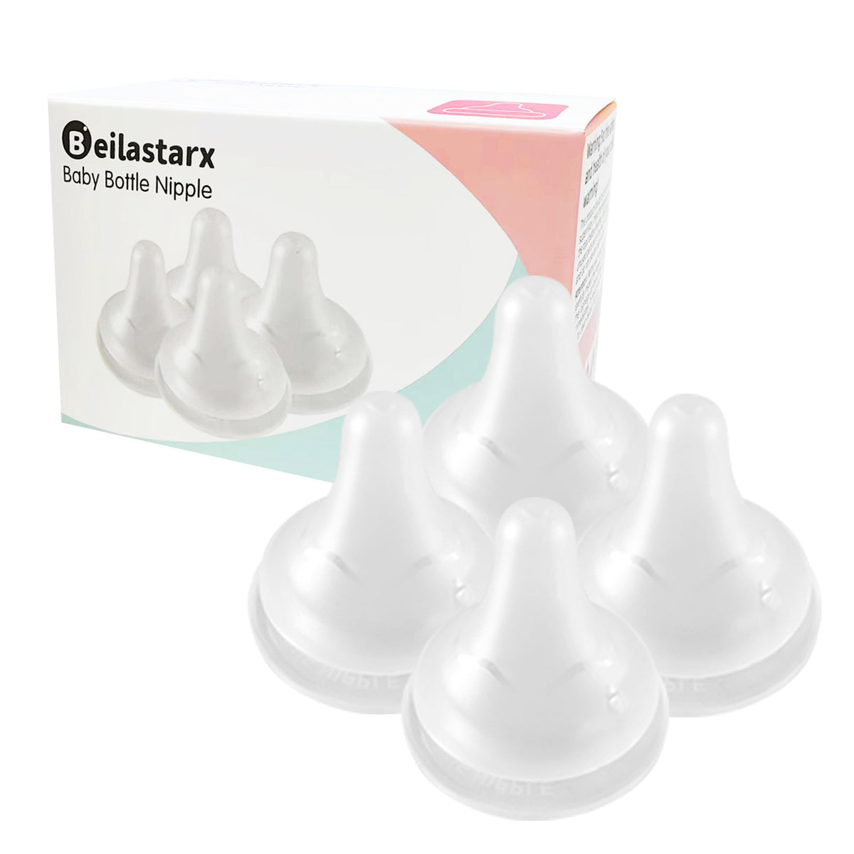 Beilastarx Nipples close-up in soft silicone for a natural feeding feel.
