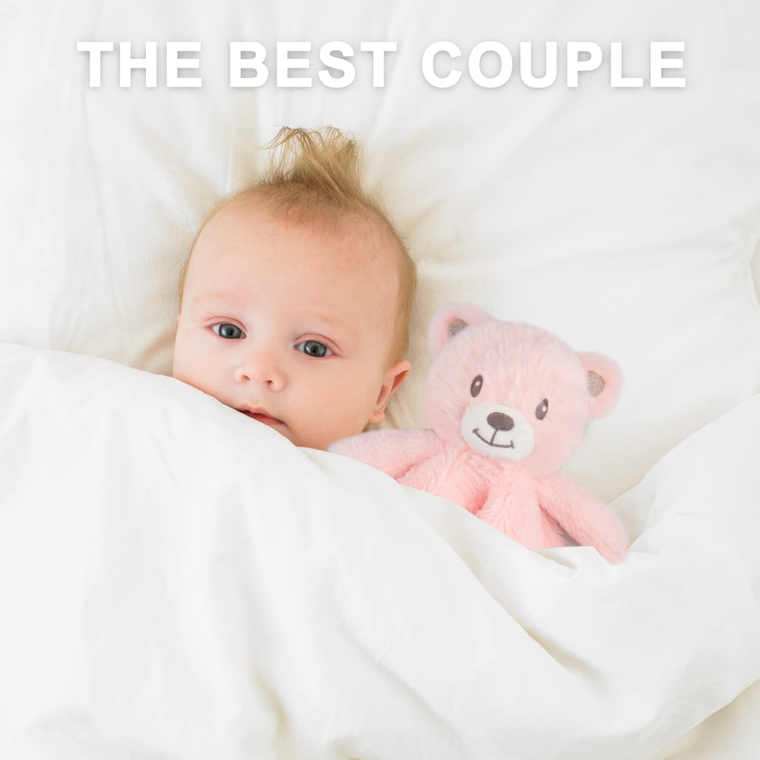 BEILIMU Nursery decor with pink bear lovey for nursery styling