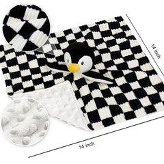 BEILIMU penguin lovey blanket embroidered eyes provide a baby-safe, friendly look.