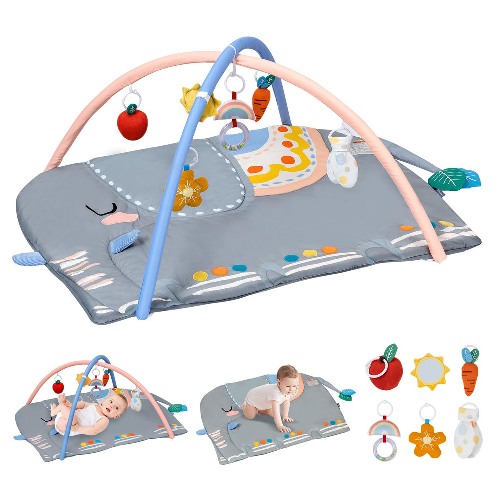 BEINGMATE Care baby play gym with oversize elephant mat supports tummy time and curiosity.