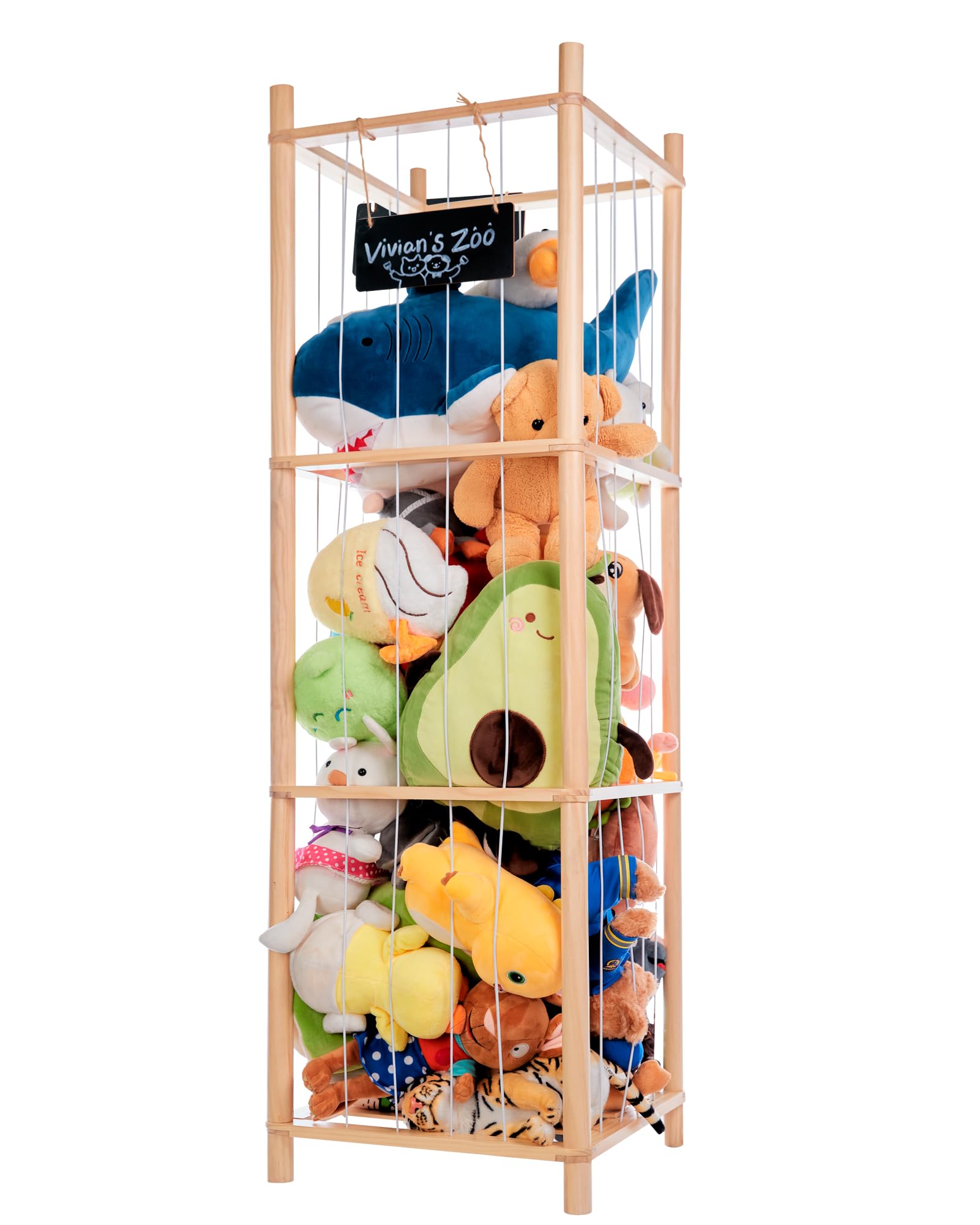 BEINGMATE Care large stuffed animal storage tower keeps plush toys tidy and accessible