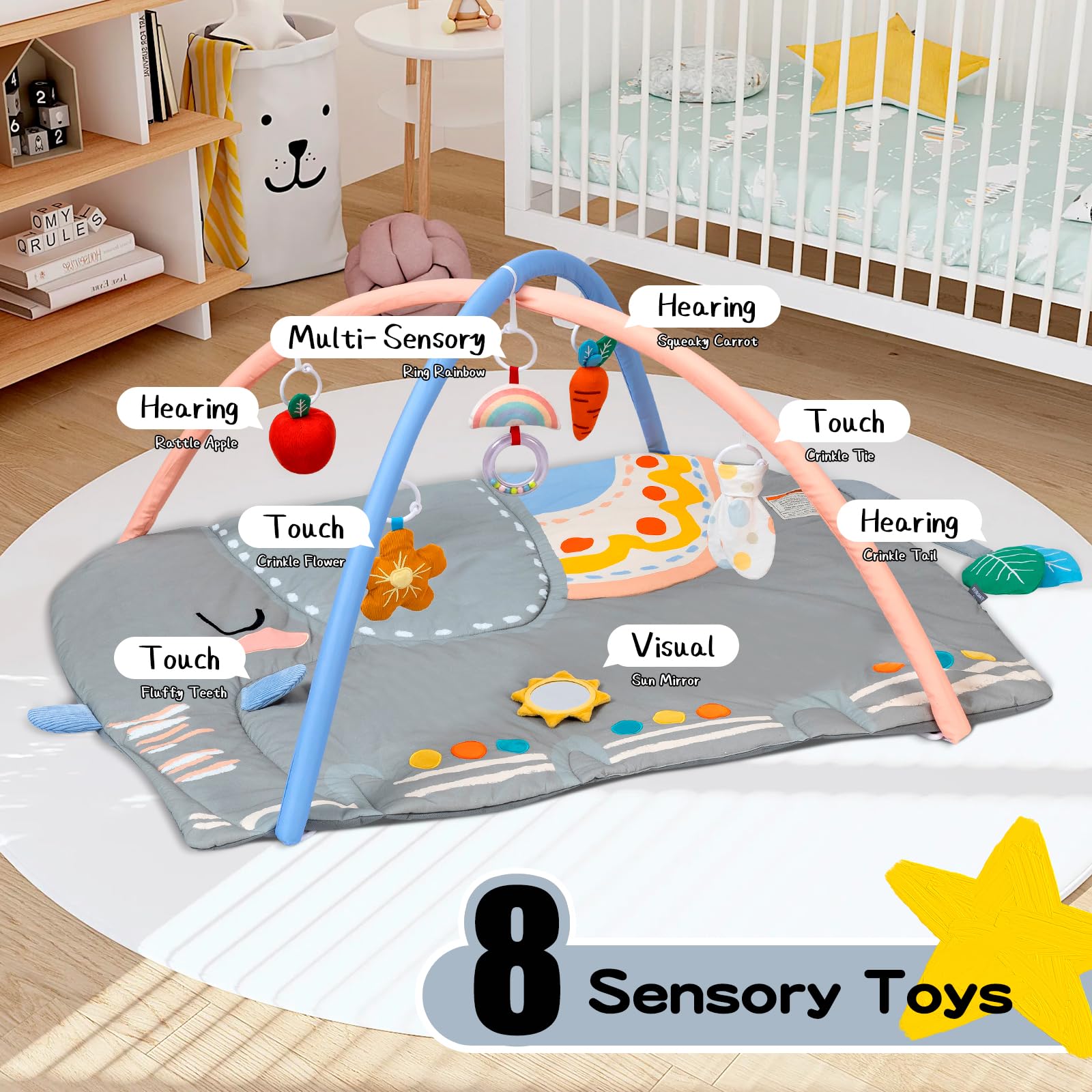 BEINGMATE Care safe-soft OEKO-TEX materials provide a cozy floor space.