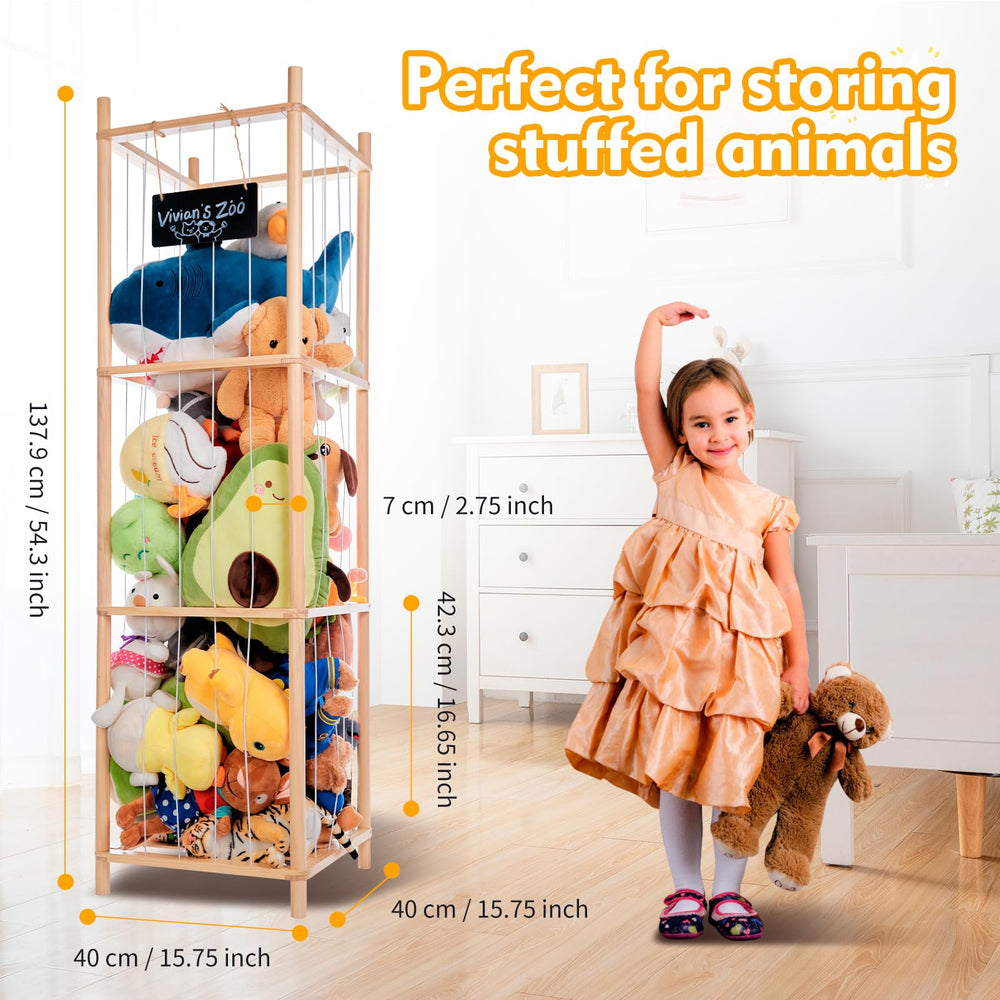 BEINGMATE Care wooden stuffed animal zoo displays toys neatly and encourages easy cleanup