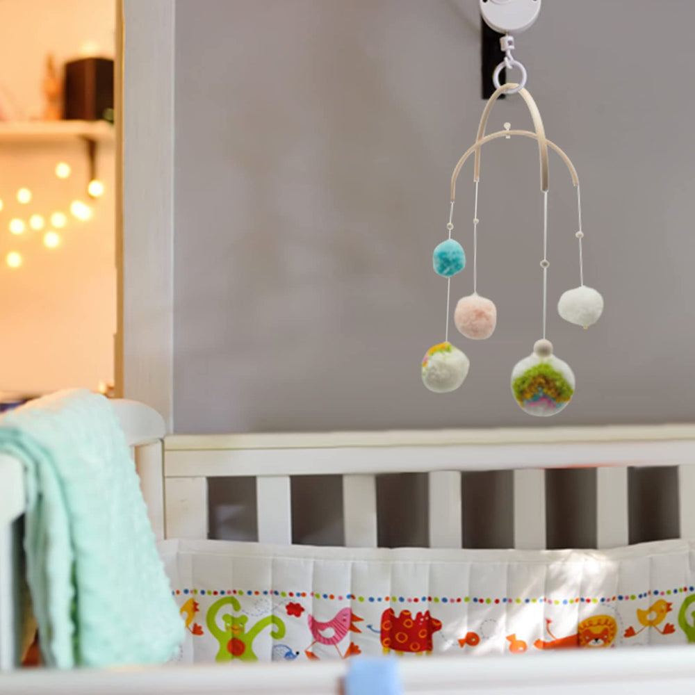 Beinkmake crib mobile wind chime hanging assembly for soothing visuals