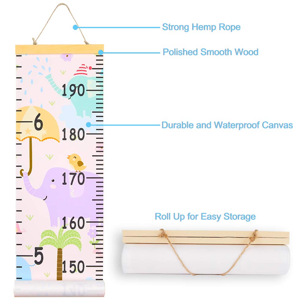 Beinou height chart in nursery decor.