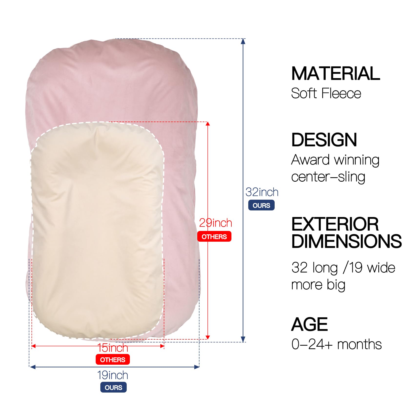 Beisurznga organic cotton lounger for natural baby comfort
