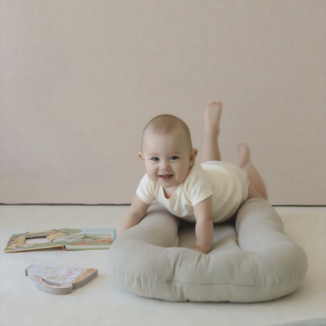 Beisurznga organic cotton fabric close-up emphasizing gentle material.