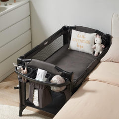 BEKA 4-in-1 bassinet bedside sleeper with retractable side for easy night care