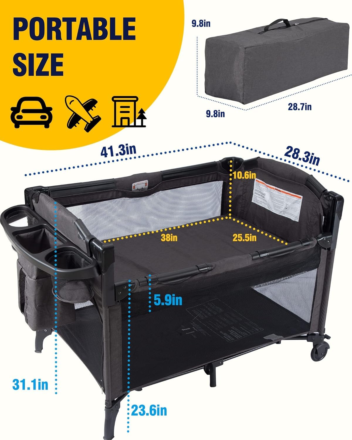 BEKA foldable design for travel and compact storage