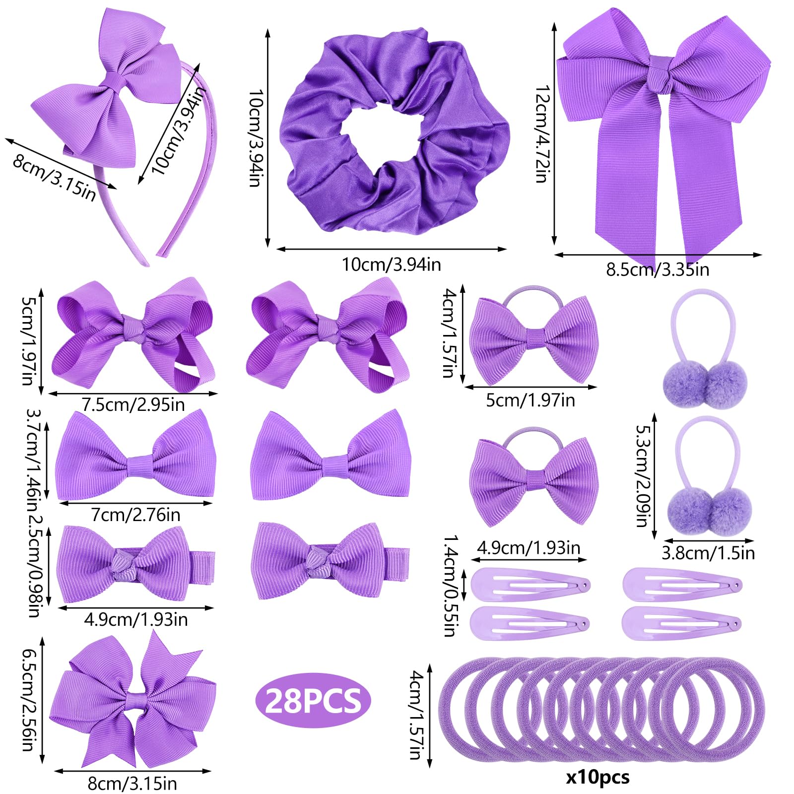 Bekecidi purple bow headband adds cute style for events.