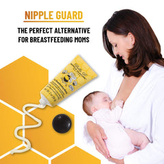 Bella B Nurturing Butter on a breastfeeding mom for daily comfort