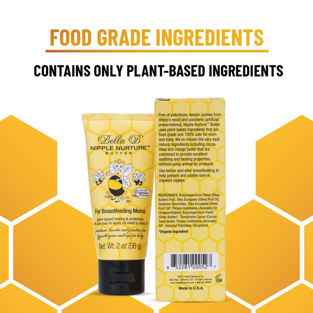 Bella B Nurturing Butter fragrance free label for clean, plant based care