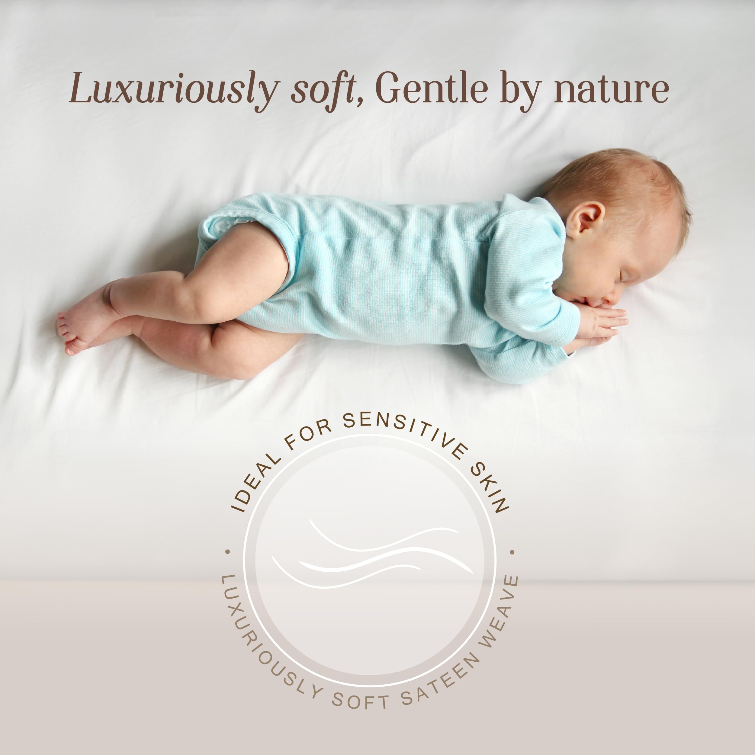 BC Bella Coterie bamboo crib sheet washing cycle softens fabric.
