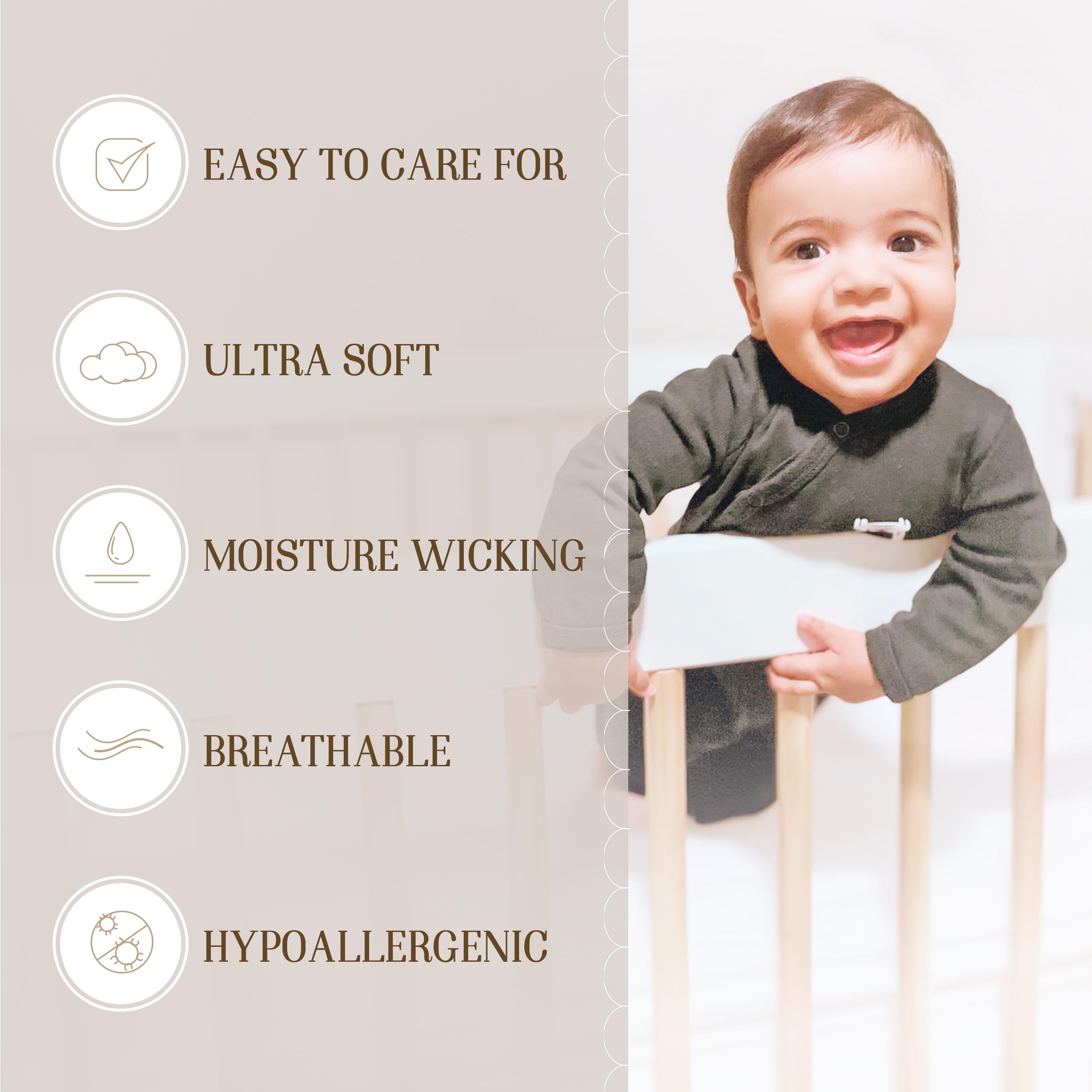 Bella Coterie OEKO-TEX certified label, indicating safe, chemical-free use for baby sleep.