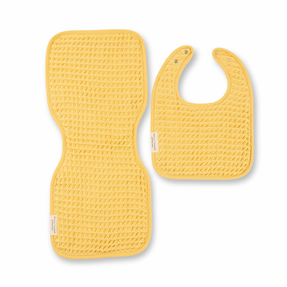 Bella Tunno baby bib, reversible Sunshine, ideal for catching dribbles as babies grow