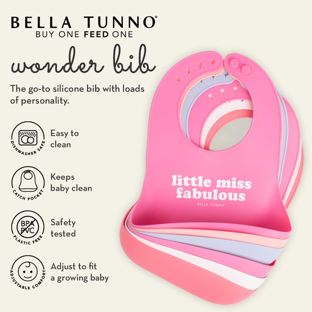 Bella Tunno The Legend hero shot bib highlights a flexible neck for growing babies.