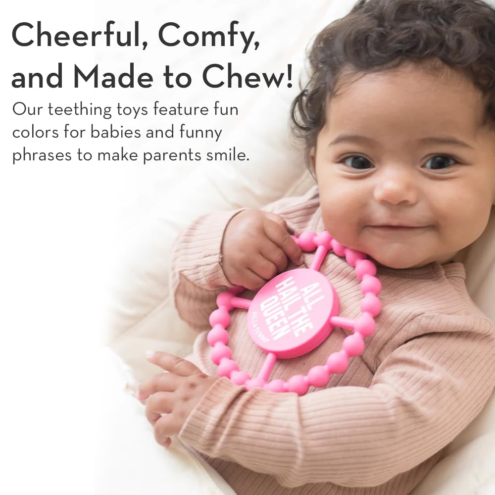 Bella Tunno freezer-safe teether for cool gum relief on the go.
