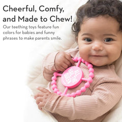 Bella Tunno freezer-safe teether for cool gum relief on the go.