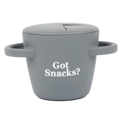 Bella Tunno Got Snacks snack cup with soft silicone flaps for mess-free snacking.