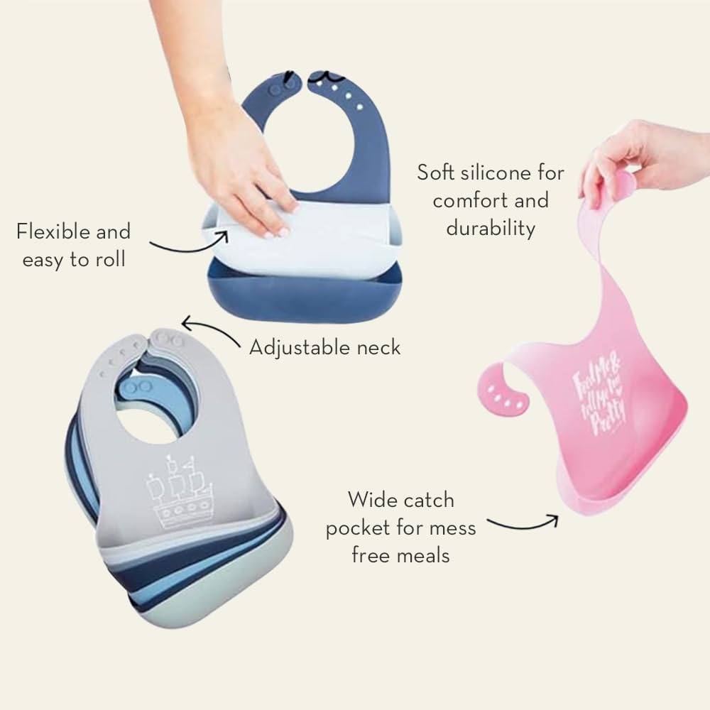 Gift-ready Bella Tunno I Love Mom bib for baby showers