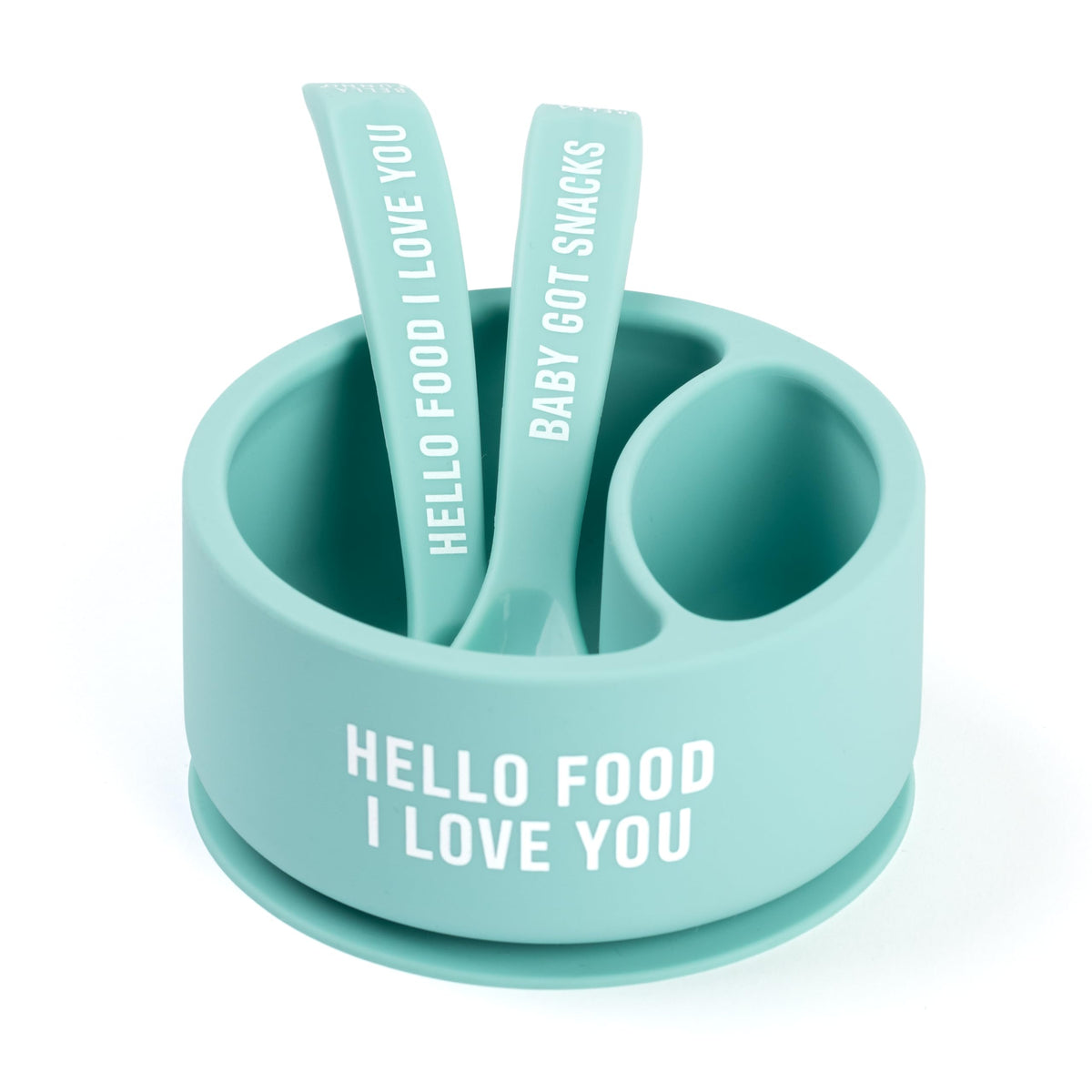 Bella Tunno Miss Mess suction bowl with dual compartments for easy meals.