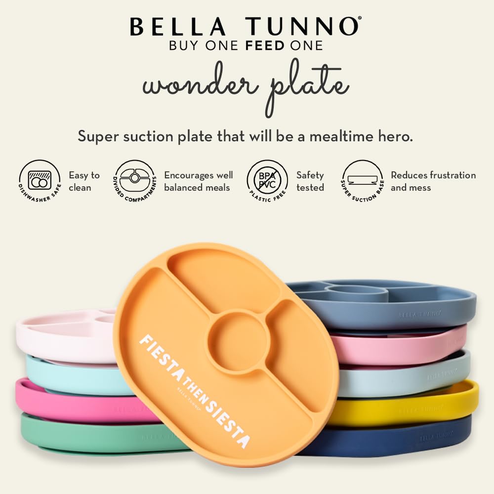 Bella Tunno Miss Mess three-section divided plate keeps foods separate.