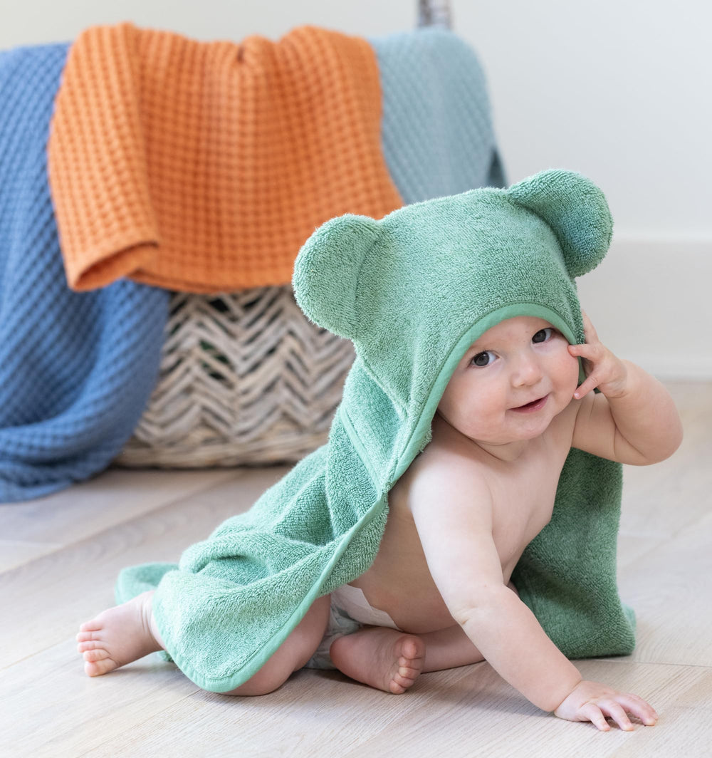 Bella Tunno Sea Foam wash mitt for gentle cleansing during bathtime.