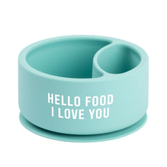 Miss Mess two-section silicone bowl supports balanced self-feeding